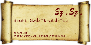 Szuhi Szókratész névjegykártya